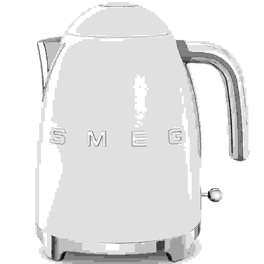 SMEG 50's Retro Style Aesthetic Stainless Steel Kettle, KLF03CRUK (3000 W, 1.7 L)