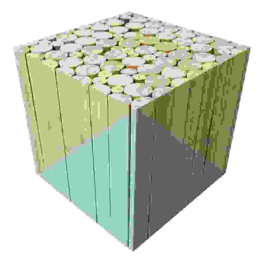 مقعد هوم ديكو فاكتوري مربع (30 × 30 × 30 سم، أزرق)