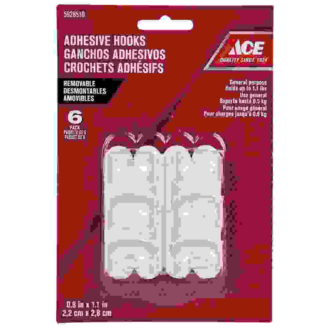 Ace Adhesive Hooks (2.2 x 2.8 cm, 6 pcs)