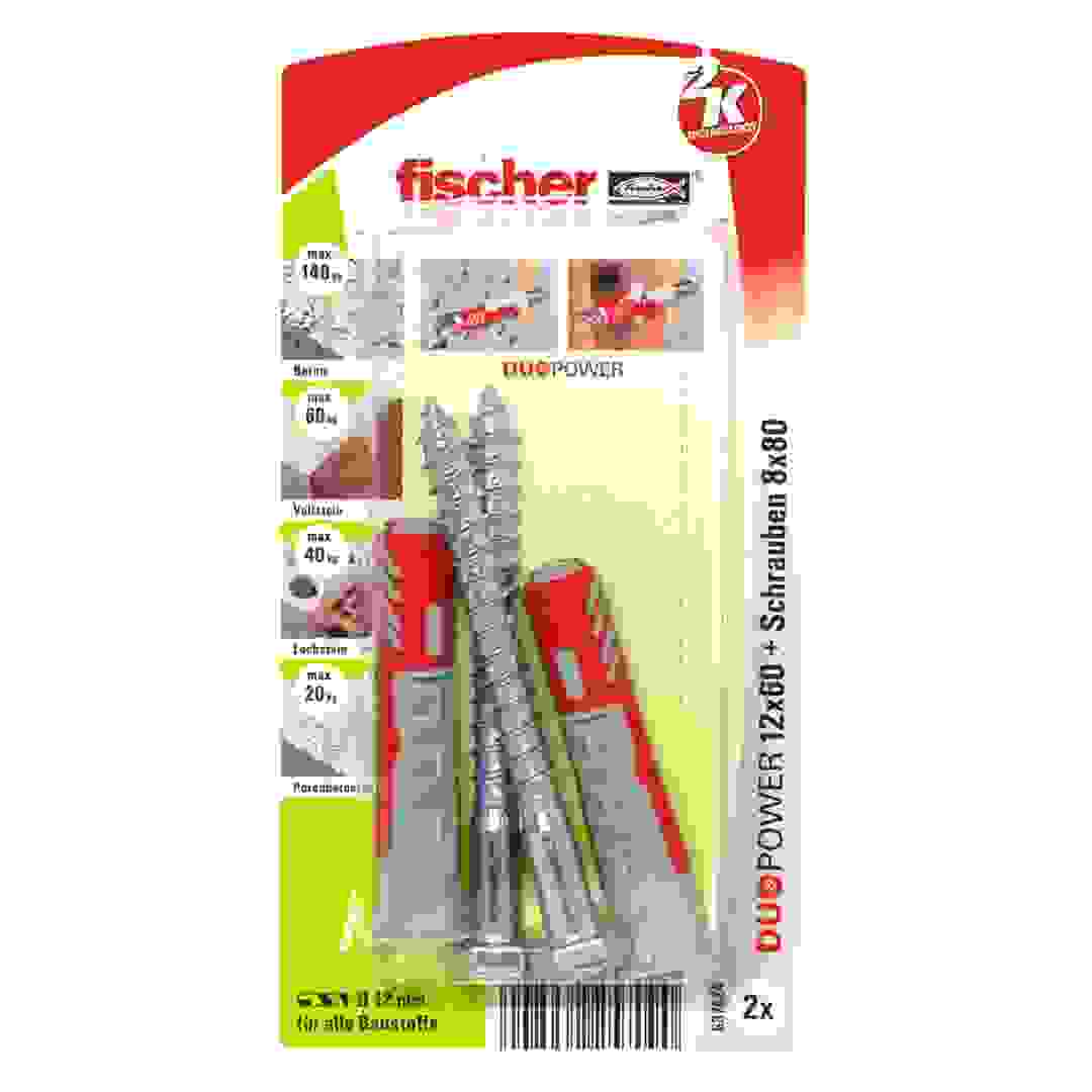 Fischer DuoPower Universal Plug W/ Screw Pack (1.2 x 6 cm, 2 Pc.)