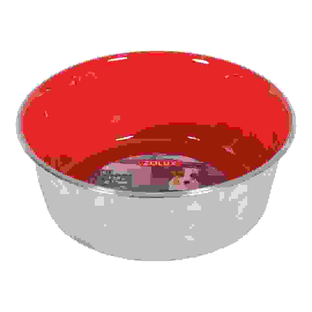 وعاء زولوكس مقاوم للانزلاق من الستانلس ستيل للكلاب (أحمر، 1.15 لتر)