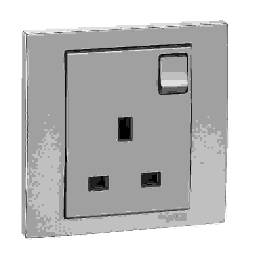 Schneider Electric Vivace 1 Gang Switched Socket (8.7 x 8.7 x 3.5 cm, 250 VAC, 13 A)