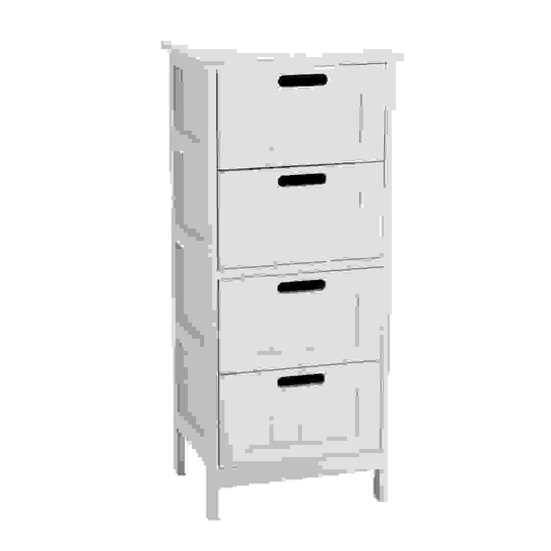Wooden Cabinet W/4 Drawers (38 x 30 x 86 cm)