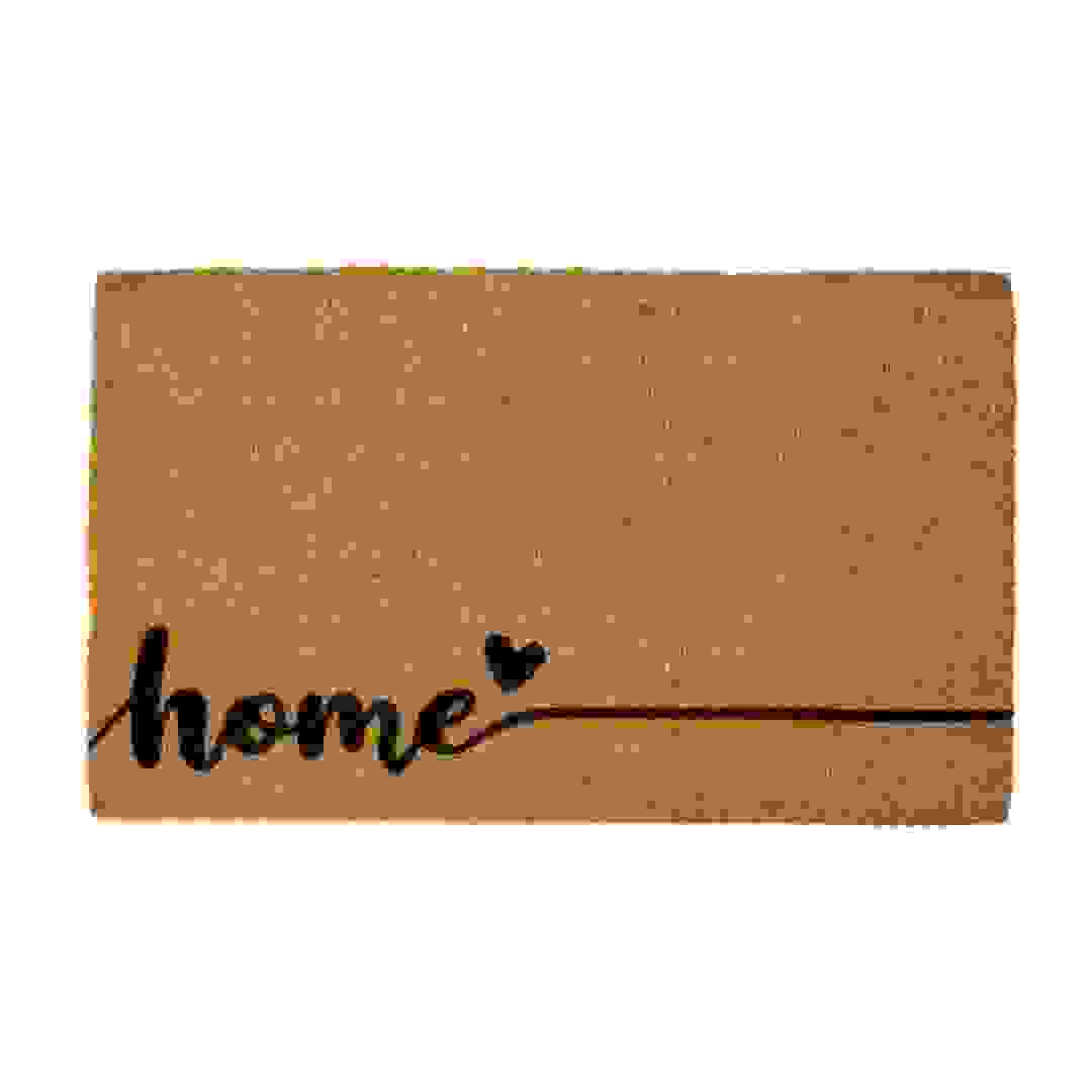 ممسحة أقدام من ألياف جوز الهند بعبارة Home Love  راج آند رج (45 × 75 سم)