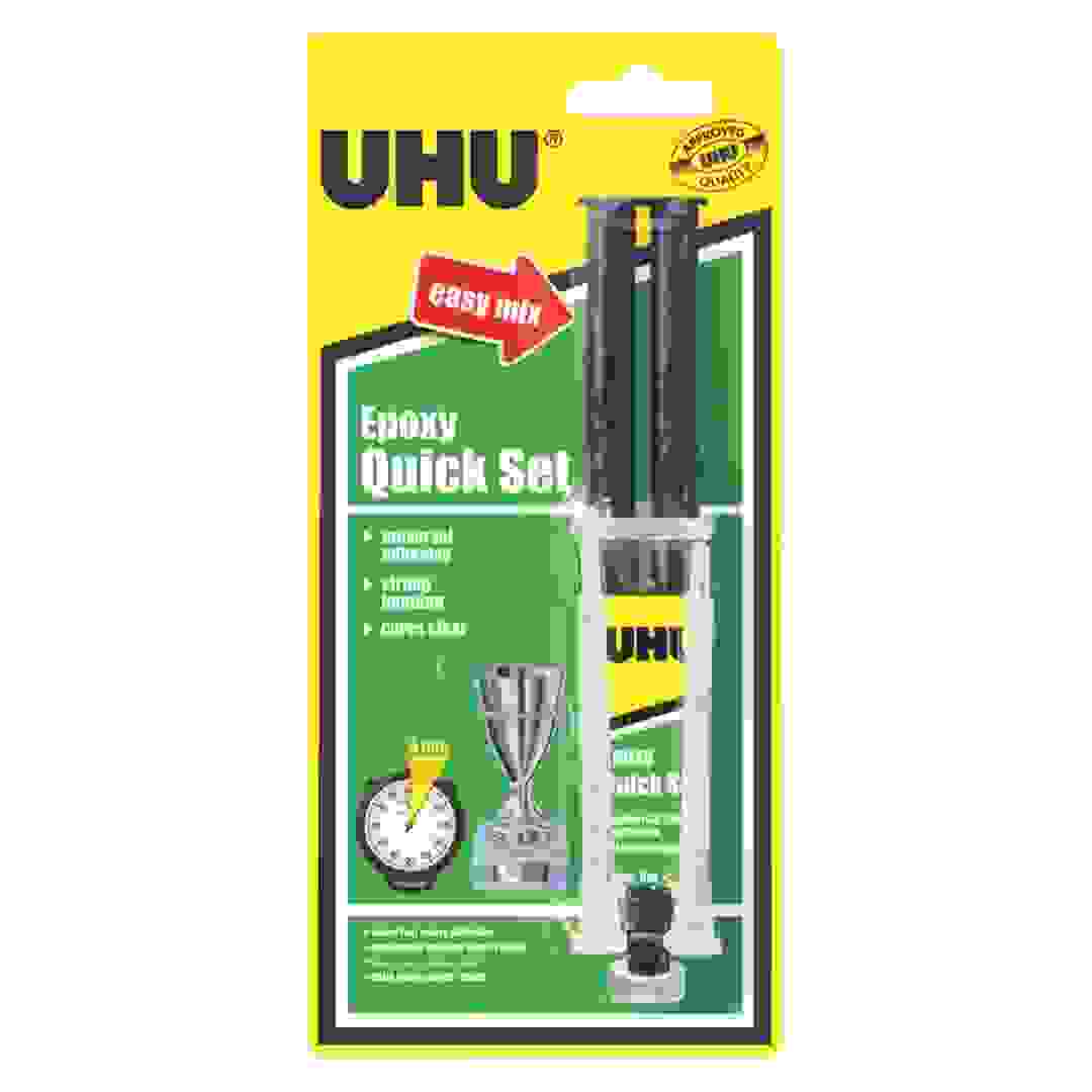 UHU Epoxy Quick Set Repair Glue Double Syringe Pack (15.8 g)