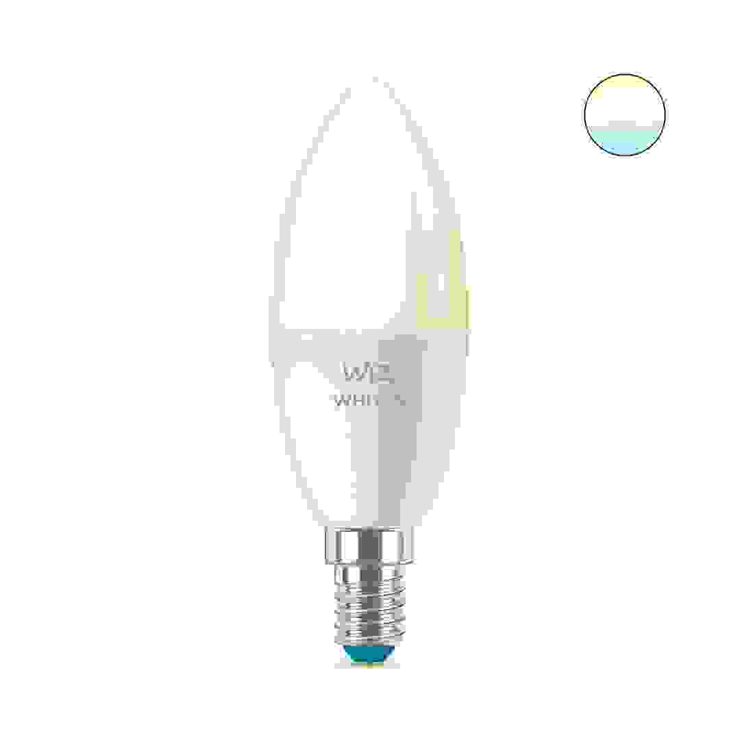 لمبة LED شمعة بدرجات اللون الأبيض C37 بقاعدة E 14 ويز (4.9 واط، أبيض قابل للتعديل)