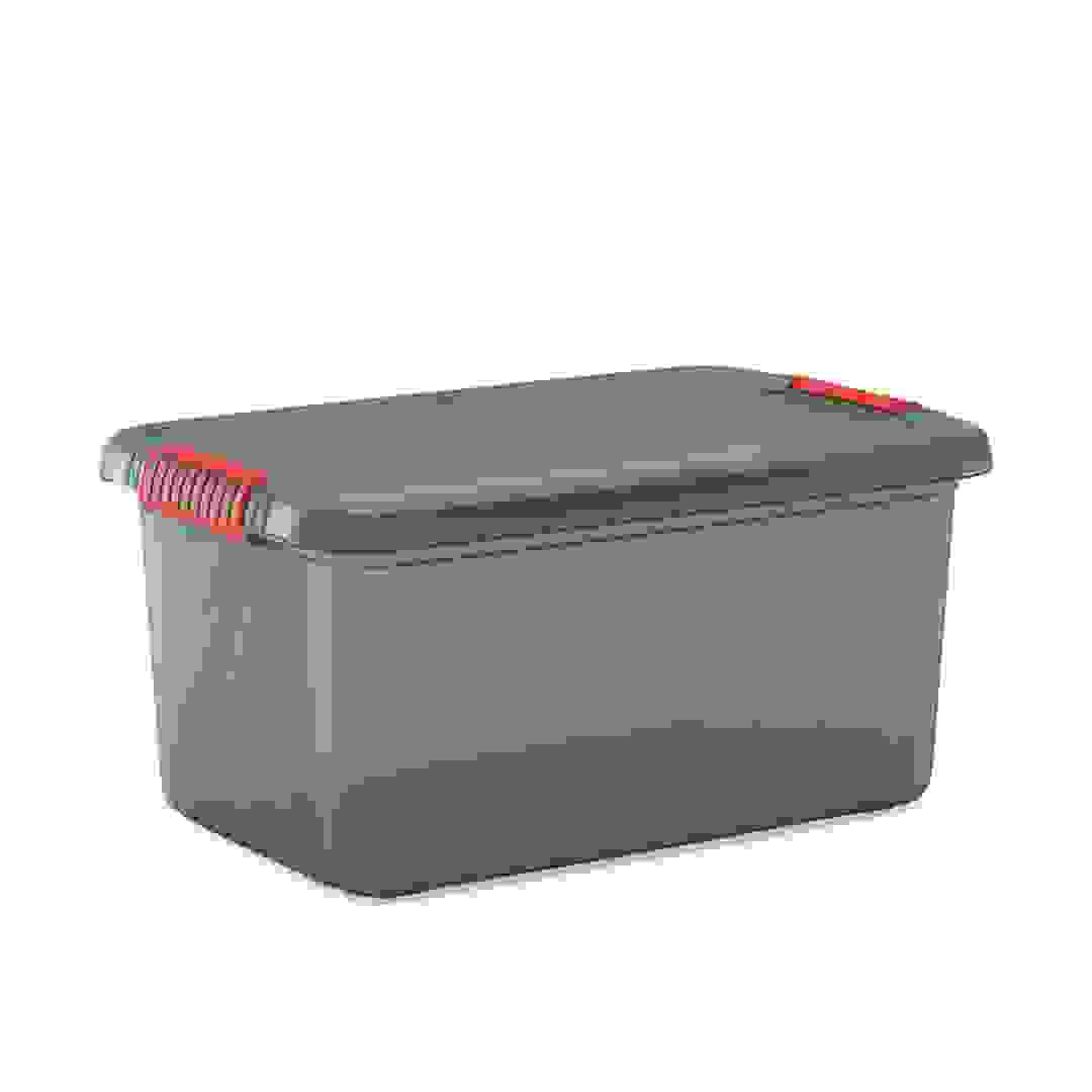 صندوق تخزين بمزلاج مع غطاء كيس (43 لتر)