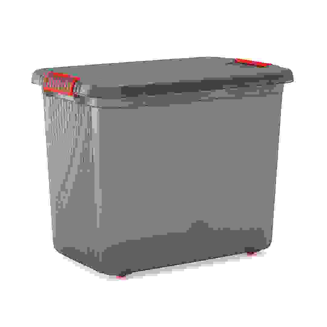 صندوق تخزين بمزلاج مع غطاء كيس (69 لتر)