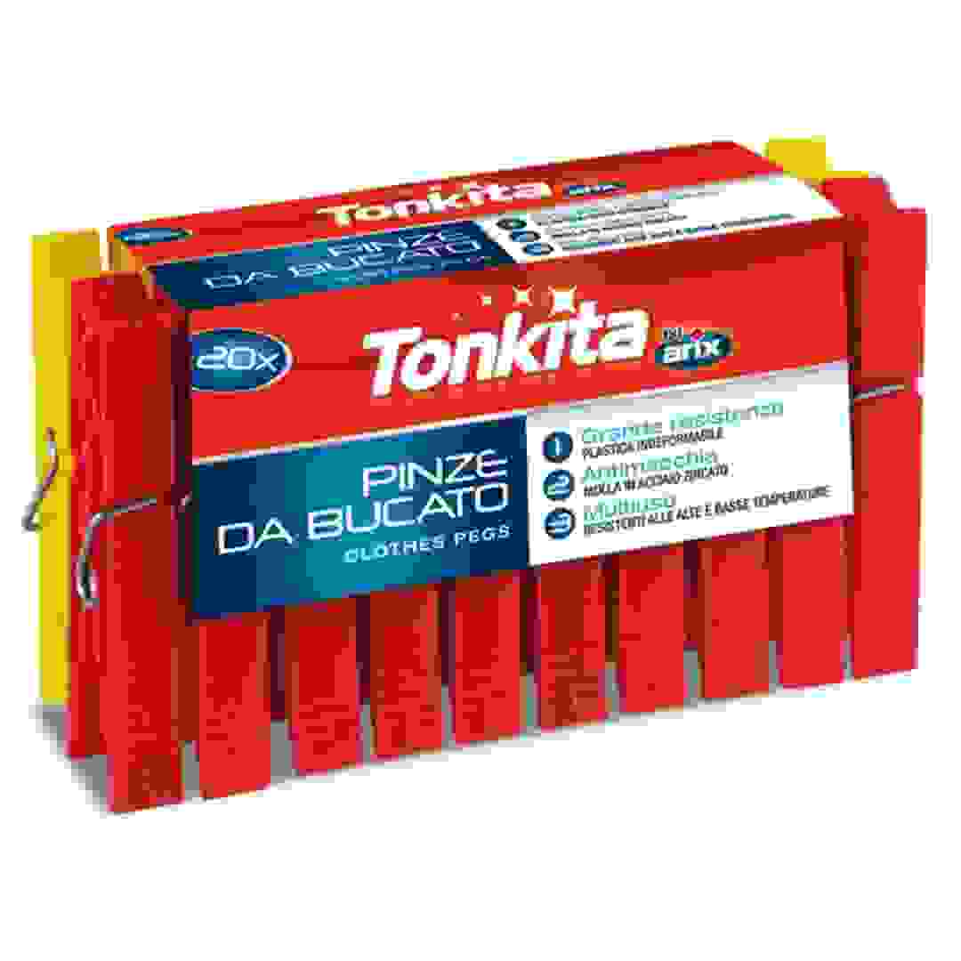 Tonkita Plastic Pegs Pack (14 x 4 x 4 cm, 20 Pc.)