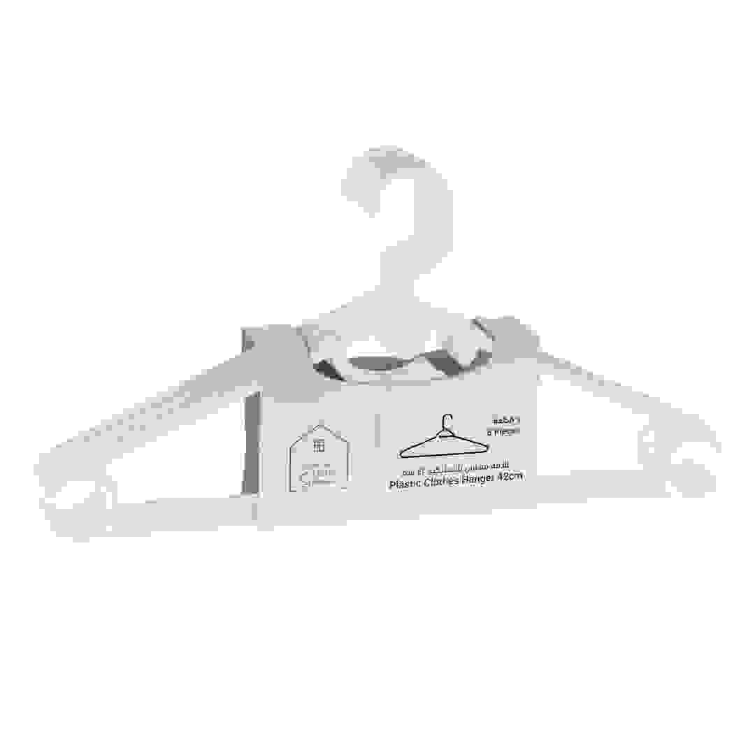 Plastic Hanger W/Hook Pack (42 x 1.5 x 21.5 cm, 6 Pc.)