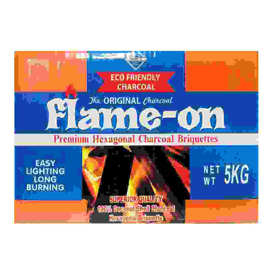 Flame-On Hexagonal Charcoal Briquettes (5 kg)