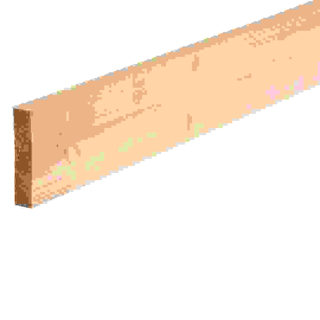 لوح خشب أبيض مملس مربع الحافة (18 × 70 ملم × 1.8 متر)