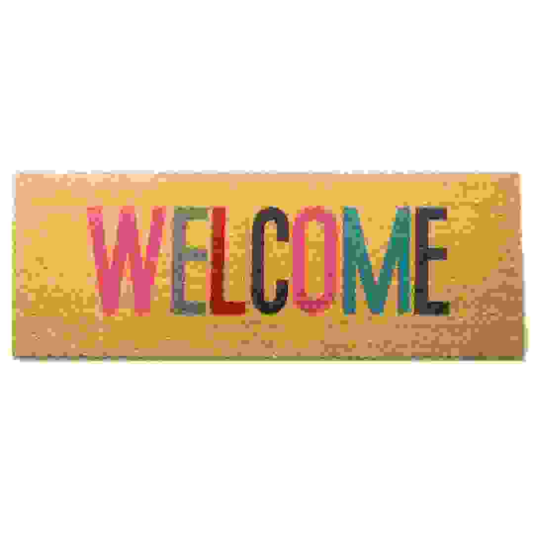 ممسحة أقدام راج آند رج ألياف جوز الهند بتصميم Welcome (45 × 120 سم)