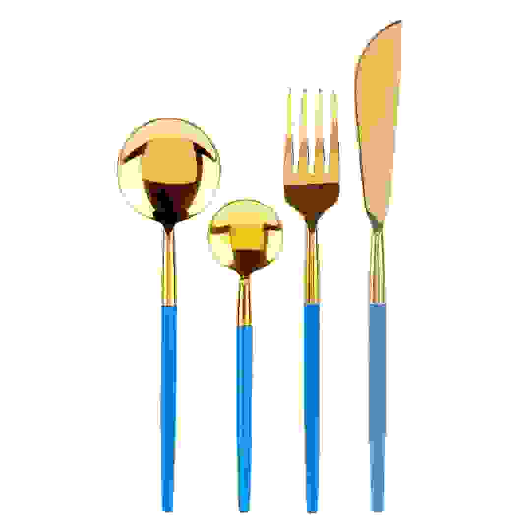 Turquoise Stainless Steel Cutlery Set (16 Pc.)