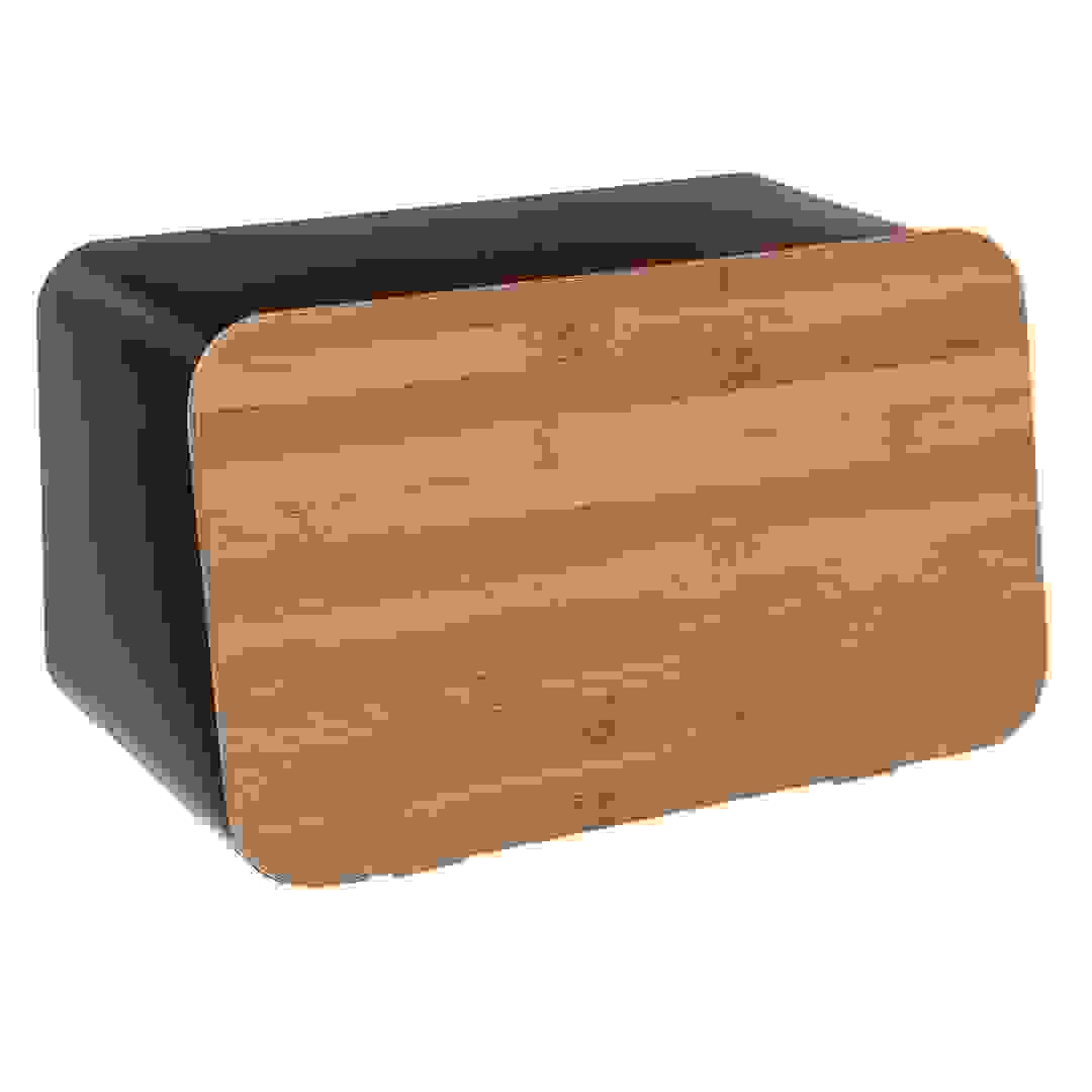 صندوق خبز معدني مع لوح تقطيع خيزران 5فايف (37 × 22.5 × 23.5 سم)