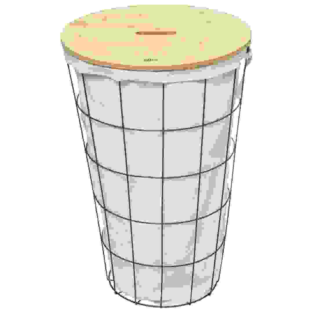 5Five Modern Metal Laundry Basket (38.5 x 38.5 x 57 cm)