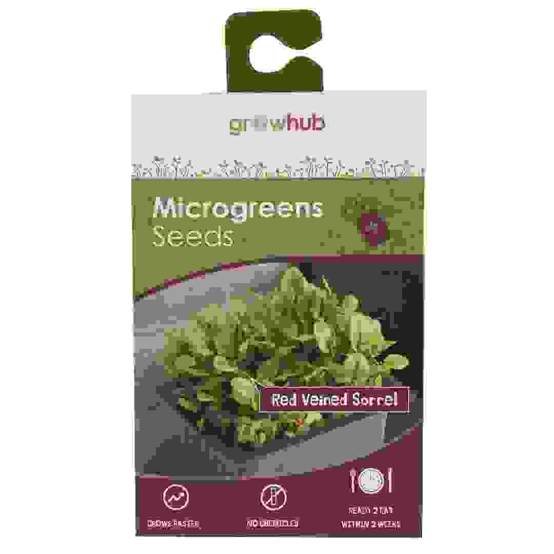 Growhub Microgreen Red Veined Sorrel Seeds Pack