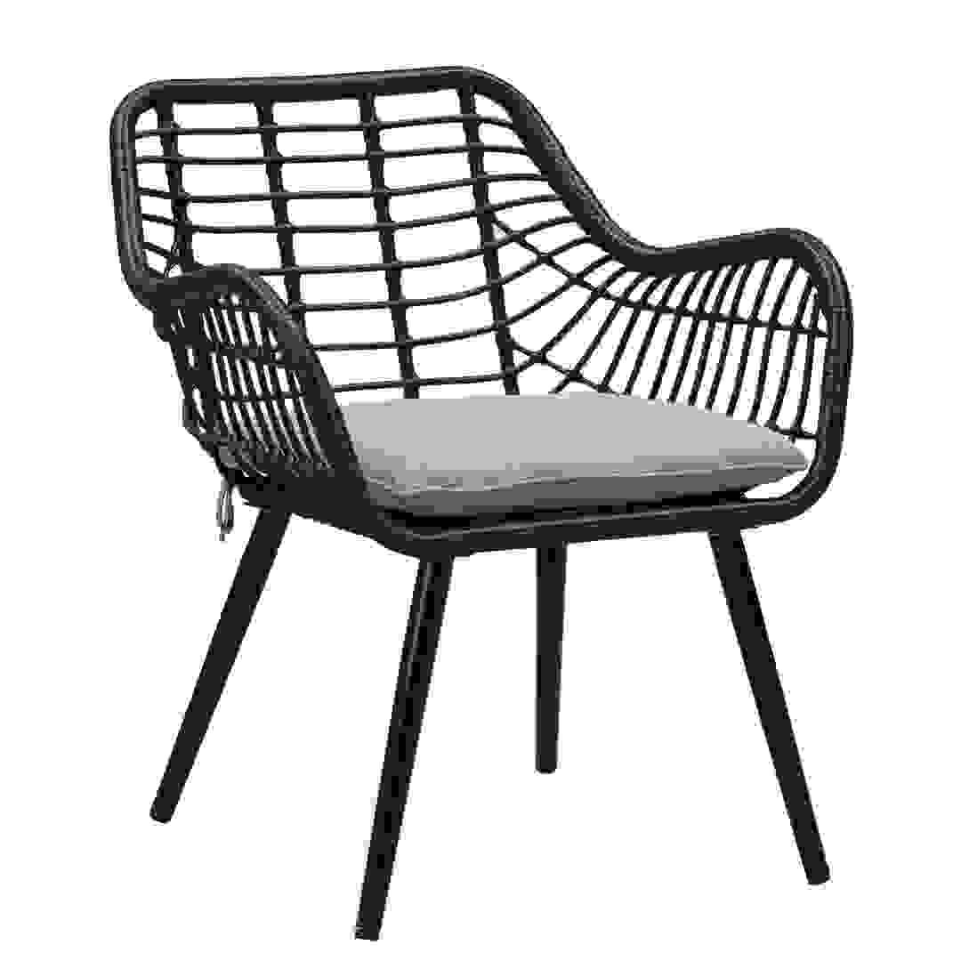 Cocoon 1-Seater Steel Wicker Sofa Chair W/Cushion (65 x 67 x 79 cm)