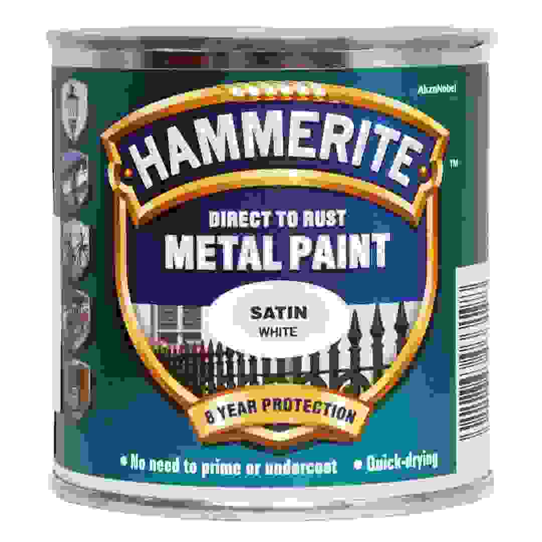 Hammerite Metal Paint (250 ml, Satin White)