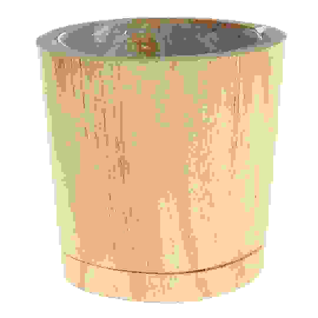 أصيص نباتات دائري خشب أكاسيا ميجا كولكشنز (20.5 × 20.5 × 16.5 سم)