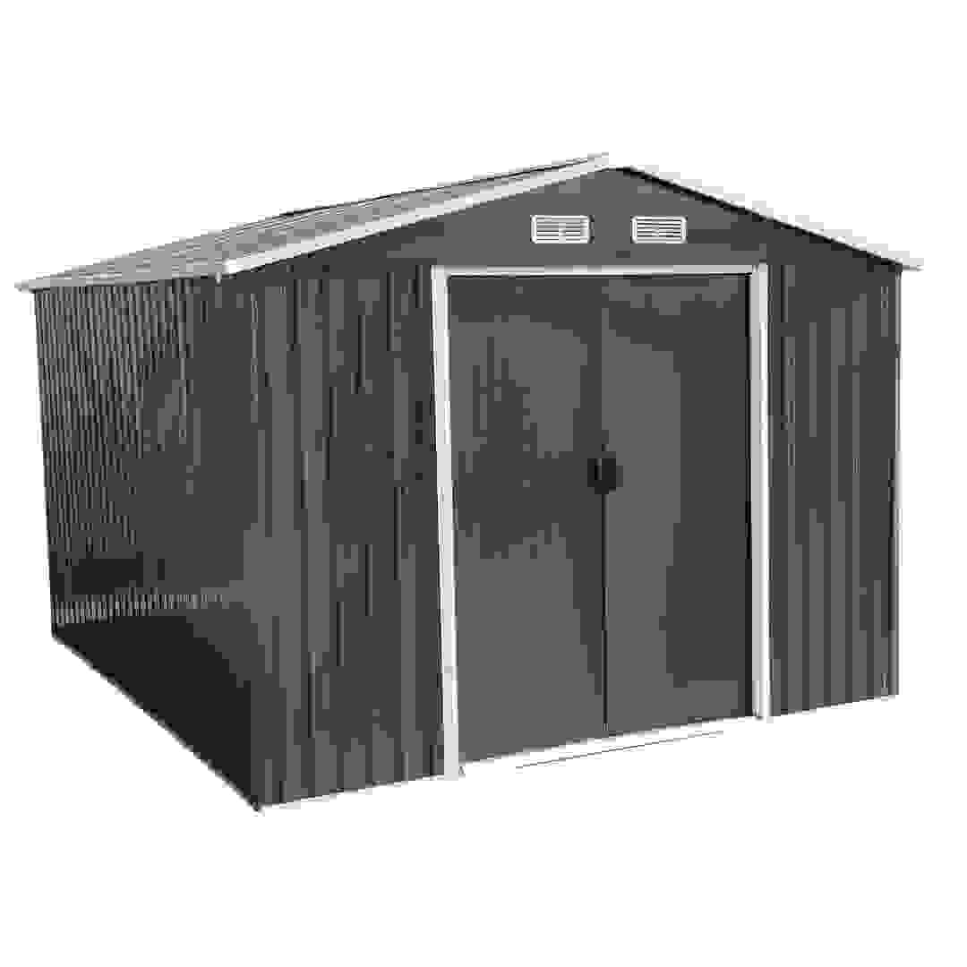 GoodHome Metal Apex Shed W/Double Sliding Door (3.67 x 3.22 x 2.17 m)