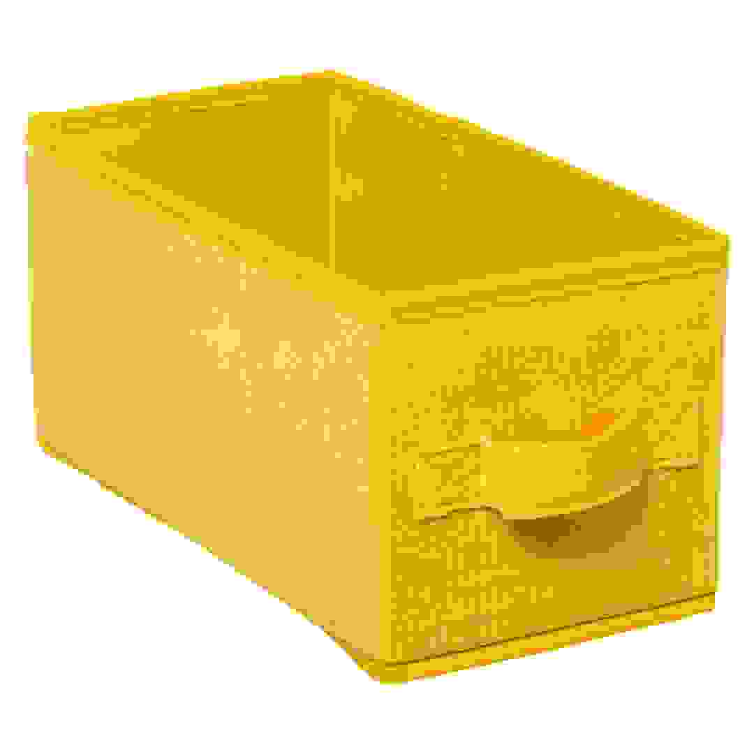 صندوق تخزين مخمل 5 فايف (أصفر، 15 × 31 × 15 سم)