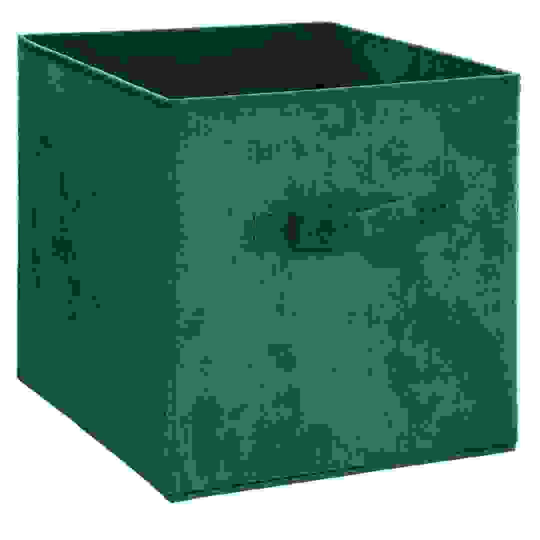 5Five Velvet Storage Box (31 x 31 x 31 cm, Blue)