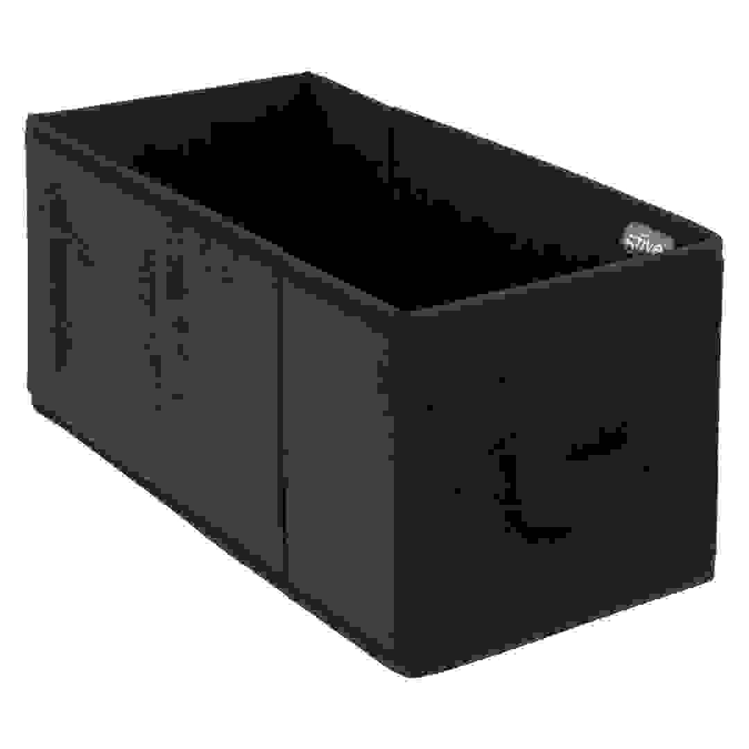 5Five Velvet Storage Box (15 x 31 x 15 cm, Dark Blue)
