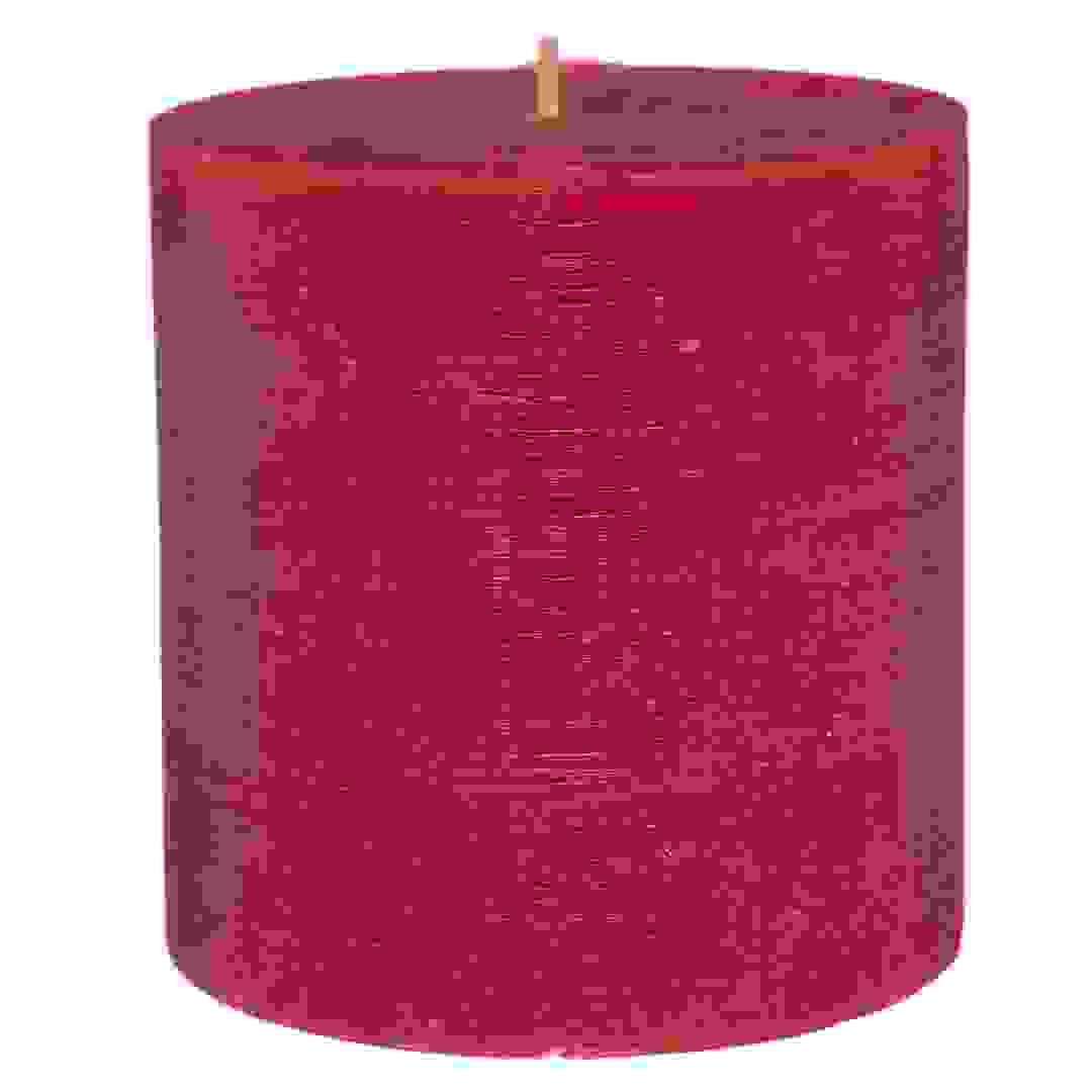 شمعة كومتوار دو لا بوجي أوليا رستيك بيلار (أحمر، 10 × 10 سم)