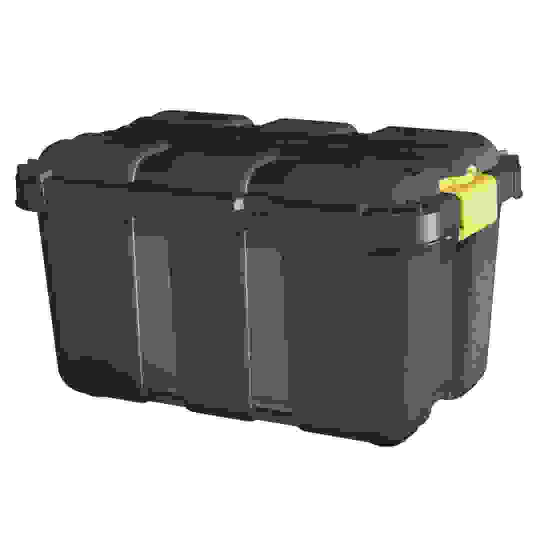 صندوق تخزين بلاستيك مع غطاء وعجلات فورم سكيدا (49 لتر)