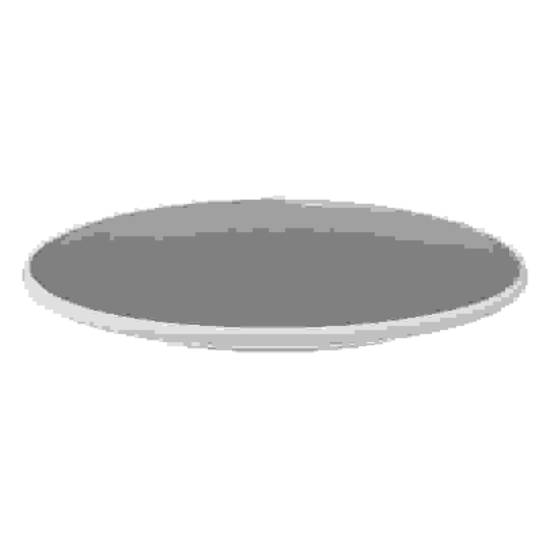 طبق مائدة فخاري إس جي (27.3 × 2.8 سم ، رمادي)