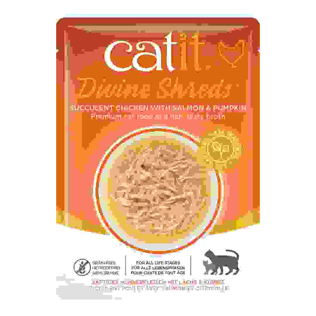 Catit Divine Shreds Wet Food (Chicken W/Salmon & Pumpkin, 75 g)