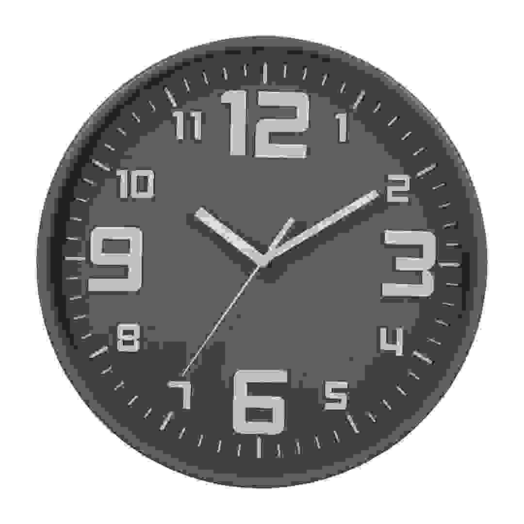 Atmosphera Plastic Wall Clock (30 x 5 cm, Gray)