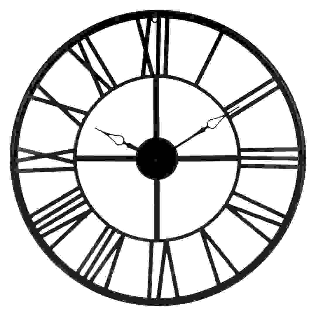 Atmosphera Vintage-Style Metal Wall Clock (69.5 x 4 cm)