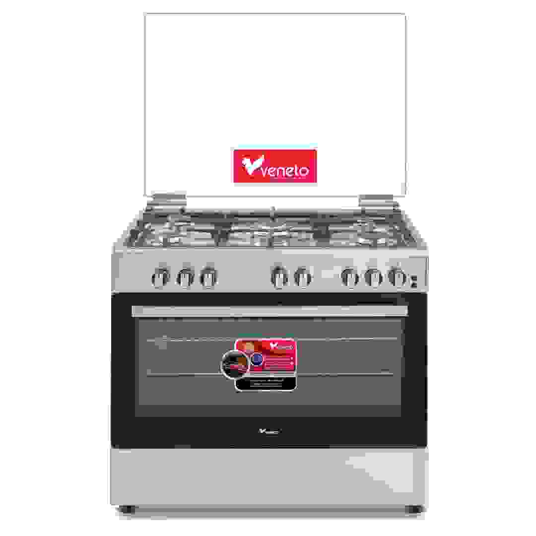 Veneto Freestanding 5-Burner Gas Cooker W/Oven, VG96C (95 x 67 x 88 cm)