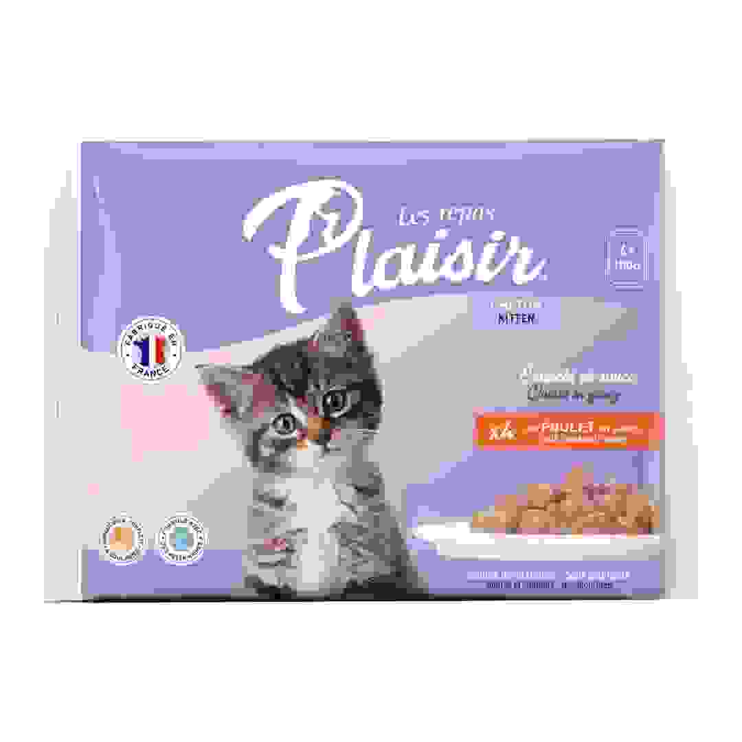 Les Repas Plaisir Chunks In Gravy Wet Cat Food (Chicken, Kitten, 4 x 100 g)