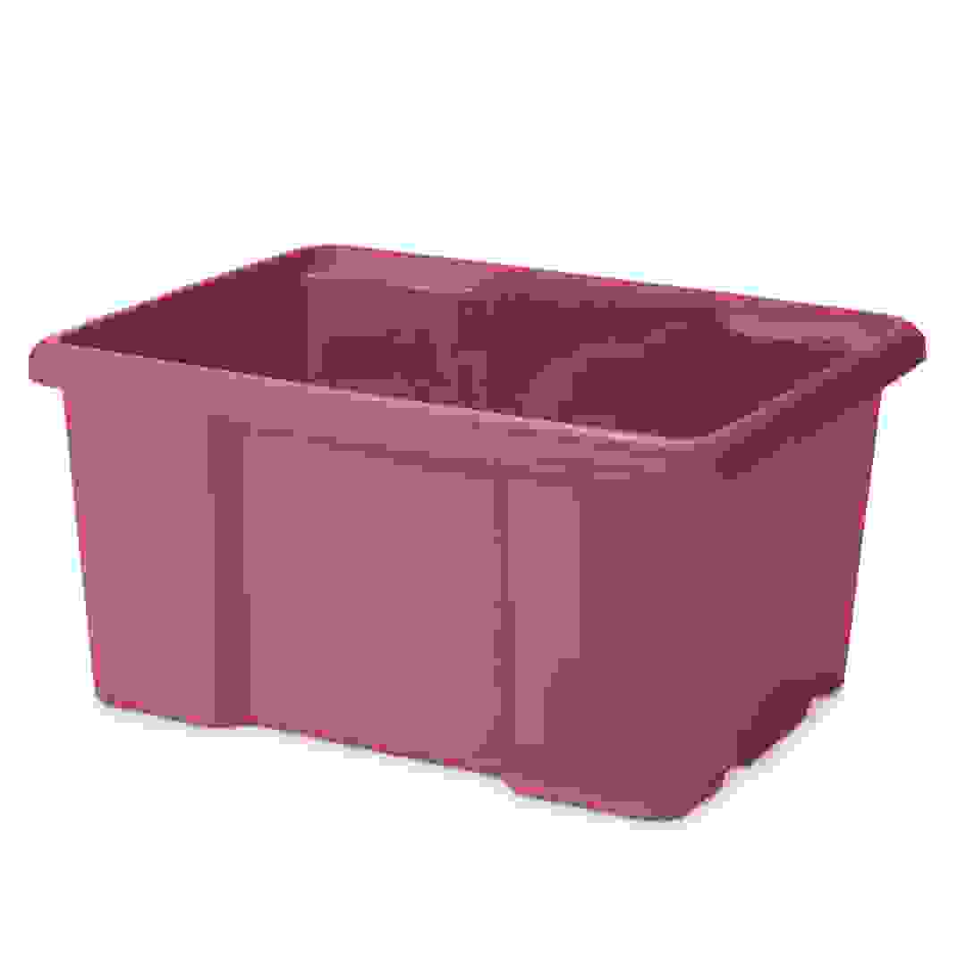 Form Fitty Stackable Plastic Storage Box (26 L, Pink)