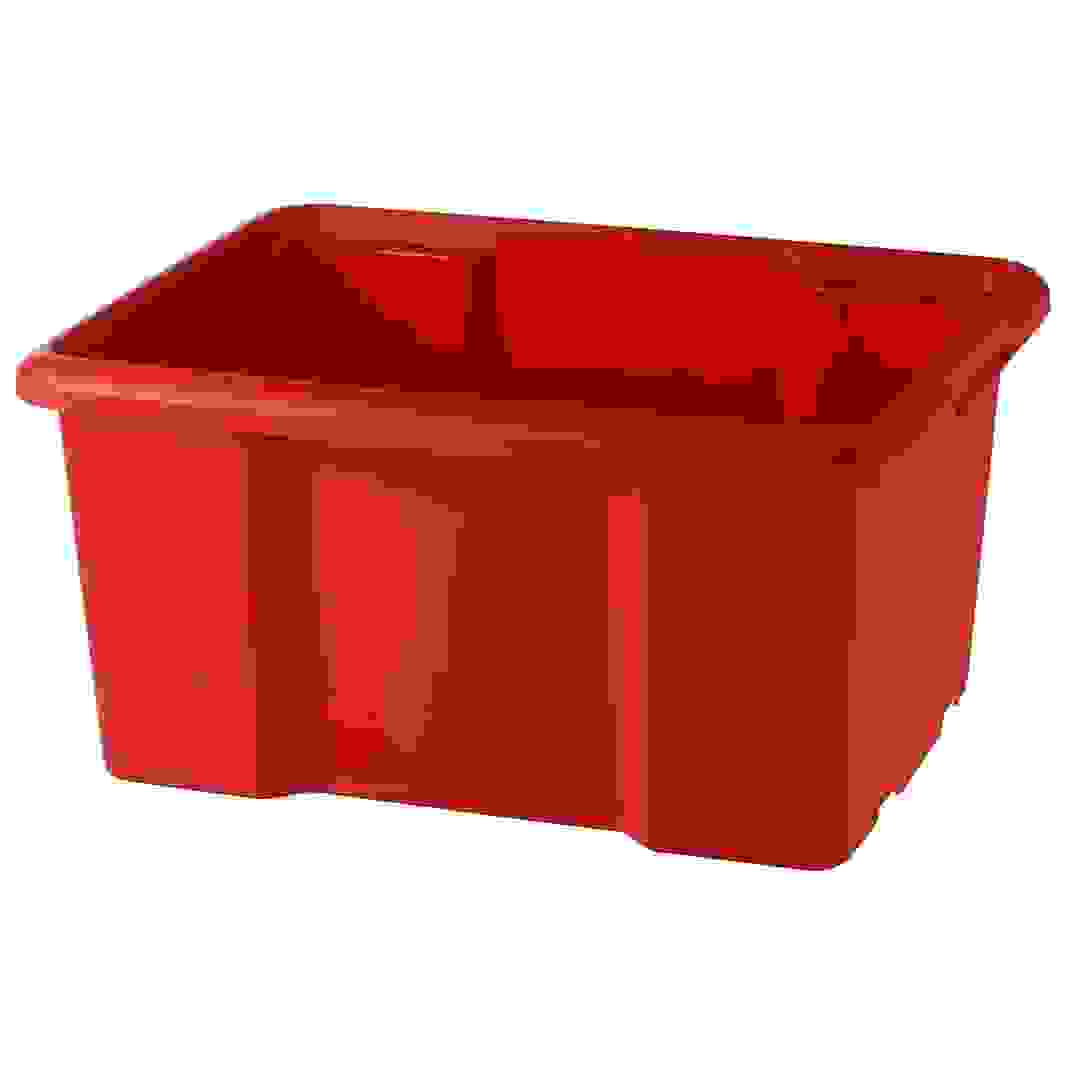 Form Fitty Stackable Plastic Storage Box (26 L, Red)