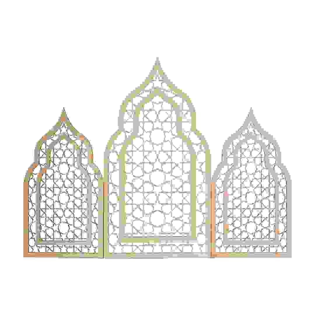 ديكور مسجد خشب هلالفول (107 × 80 سم)
