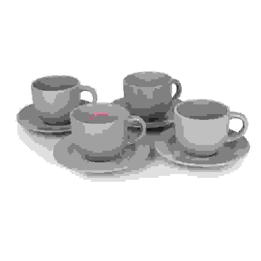Moire Two-Tone Stoneware Tea Set (220 ml, 8 Pc.)