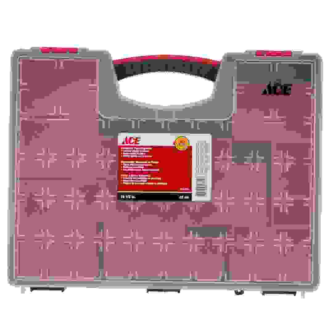 صندوق منظم (42 × 33 × 11 سم، أحمر)