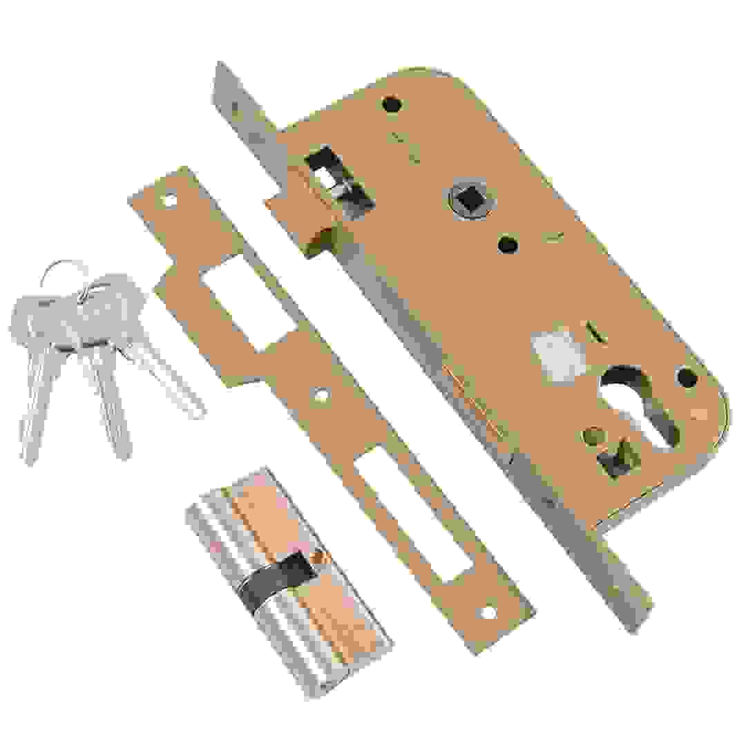 Yale Mortice Lock with Cylinder (Brown)