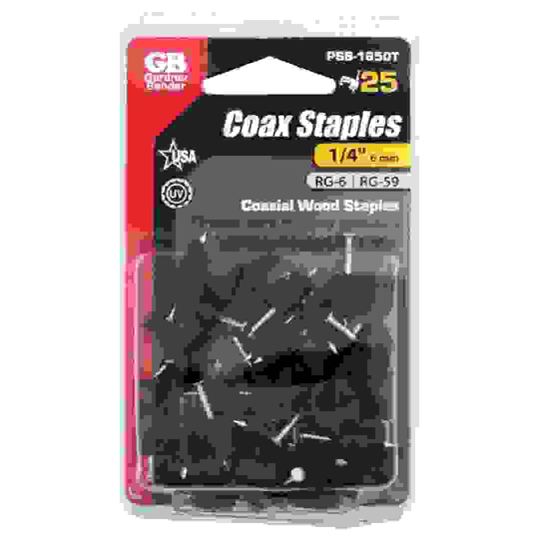 Gardner Bender Plastic Insulated Coaxial Staple Pack (0.6 cm, 25 Pc.)