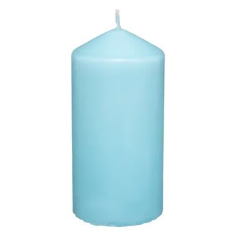 Comptoir de la Bougie Hugo Wax Pillar Candle (6.8 x 14 cm, Turquoise)
