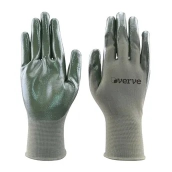 Verve Nitrile-Coated Nylon Gardening Gloves (Large, Olive)