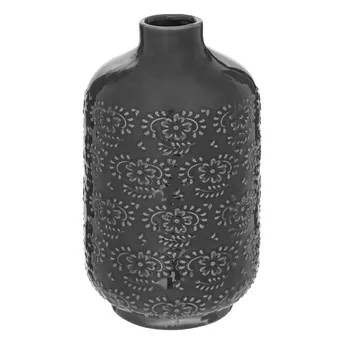 Atmosphera Ceramic Vase (12 x 21.5 cm, Gray)