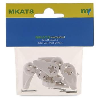 Mkats Plastic Picture Hanger (2.5 cm, Pack of 6)