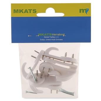 Mkats Plastic Picture Hanger (3.8 cm, Pack of 6)