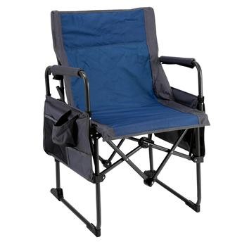 كرسي مخرج فولاذي قابل للطي (أزرق)