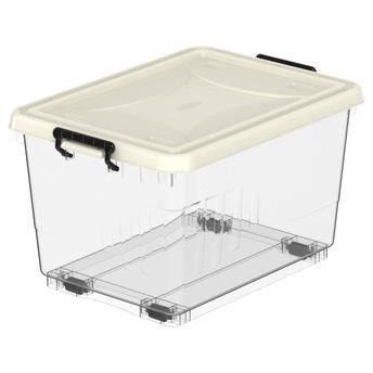 Cosmoplast Plastic Storage Box W/ Lid (33 L, 53 x 37 x 30 cm)
